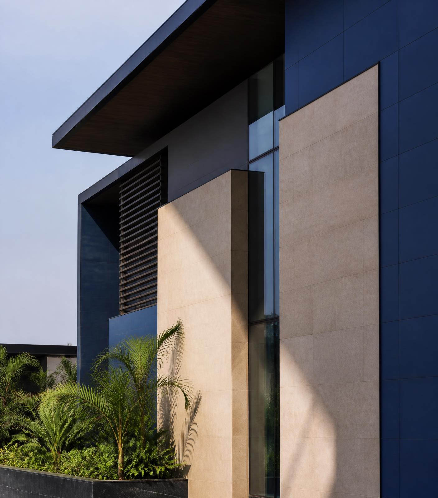 Contemporary corporate building facade in Accra, Ghana